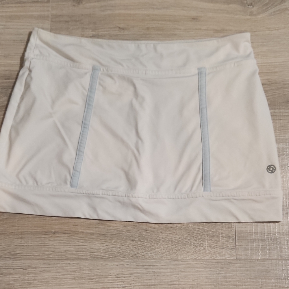 Lija White and Blue Athletic Skirt